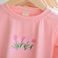 thumbnail image 4 of ATOGUTA Kid Long Sleeve Shirts Girl Soft Basic T-Shirts Top Kids Crewneck Fall Layering Tees Pink, Size 2T-12, 4 of 5