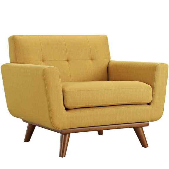 Armchair Accent Chair, Orange, Fabric, Living Kitchen Cafe Bistro Hospitality Restaurant, Modern Contemporary HB32525