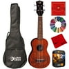 Luna UKE TATTOO SOPRANO Tattoo Mahogany Soprano Ukulele with Gigbag Bundle with Replacement Strings, Guitar Pick, Cleaning Cloth and Premium 2 YR CPS Enhanced Protection Pack