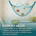 thumbnail image 4 of 2Pcs Fish Net for Decorations, 39 x 79 inch Decorative Fishing Net Decor Ocean Fish Net Wall Decoration, Cotton Hawaiian Party Fish Net Ocean Themed Fishnet Room Party Accessory Wall Hangings, Blue, 4 of 7