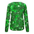 thumbnail image 5 of TrendVibe365 St Patricks Day Women's Sweatshirts Long Sleeve Plus Size Green Long Sleeve with Crew Neck Polyester No Hood Casual St. Patricks Day Blouse Tops for Irish Themed Gifts 4XL, 5 of 7