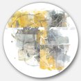 thumbnail image 1 of Designart «Entrer et Sortir de la Circulation II Gris Jaune» Géométrique Cercle en Métal Art Mural, 1 of 3
