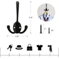 thumbnail image 3 of YIHATA 5 Pack Wall Mounted Coat Hooks, Heavy Duty Big Three Prongs Hooks, with Screws , for Hanging Coats Towel Cubicle Kitchen Bath Backpack Hat Hook, 3 of 7