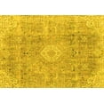 thumbnail image 1 of Ahgly Company Machine Washable Indoor Rectangle Abstract Yellow Modern Area Rugs, 4' x 6', 1 of 4