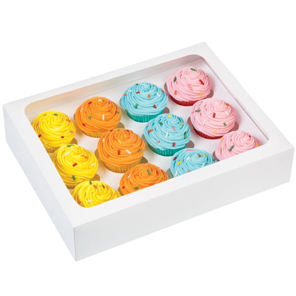 Wilton Boîtes à Cupcakes Blanches, Contient 12 mini - Lot de 3