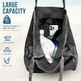 thumbnail image 3 of Women's Large Mesh Beach Tote Bag - Sandproof Foldable with Inner Pockets | 24L Lightweight Pool Bag, 3 of 15