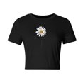 thumbnail image 6 of Mifsaly Floral Crop Tops for Women Summer Slim Fit Crewneck Short Sleeve Cropped T-Shirts Trendy Y2K Going Out Cotton Shirts Lightweight Casual Beach Club Party Tees S, 6 of 6