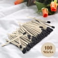 thumbnail image 7 of ZIKANI Black Tip Matches 4" Match Refill and Striker 100 Long Matches Short Matches Wooden Matches Bulk Matches Decorative Matchsticks Safety Matches for Cloche Jar Box Fireplace (Black), 7 of 7