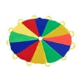 thumbnail image 3 of Juega en ídas Rainbow Parachute Ligero, plegable, con manijas de juegos de equipo para niños parques de patio trasero Familia de entretenimiento, 3 of 8