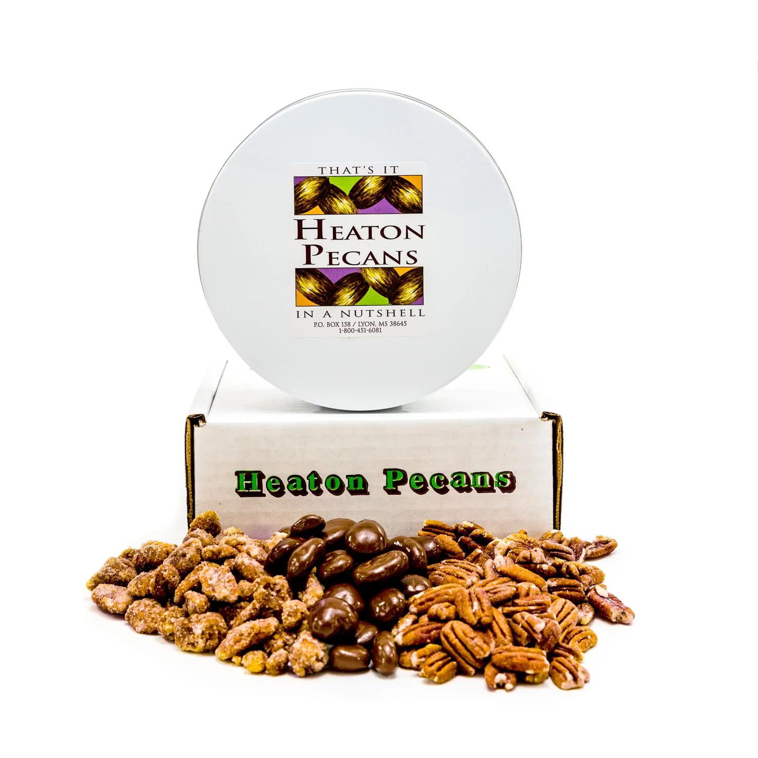 Heaton Pecans, ChocolateCovered, Oven Roasted/ Salted, and Praline