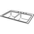 thumbnail image 2 of 33X22 4H 2B SS SINK *LUSTER, 2 of 2