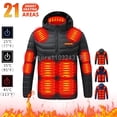 thumbnail image 2 of Nueva chaqueta calefactable 21, abrigo de moda para hombre y mujer, ropa con calefacción eléctrica inteligente, ropa térmica abrigada, chaqueta de caza calefactable para invierno, 2 of 5