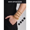 thumbnail image 2 of Brazalete Bestyle con cadenas cubanas de Miami chapadas en oro de 18 quilates, 19 cm, 2 of 9