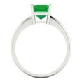 thumbnail image 4 of Clara Pucci 14K White Gold 1.5ct Emerald Solitaire Ring for Women, 4 of 8