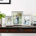 thumbnail image 4 of Lawrence Frames 840057 Lawrence Frames 5x7 Silver Plated Metal Picture Frame - Brushed Silver Inner Panel, 4 of 4