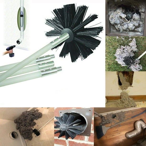 Dryer duct cleaning kit outlet