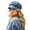 Blue, variant on Womens Denim Newsboy Cap Cabbie Beret Hat With Visor Peaked Cap Casual Adjustable Denim Hat Headwear