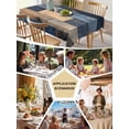 thumbnail image 6 of Navy Blue Brown Wood Tablecloth Rectangle Table Cloth 60x84 ,Waterproof Outdoor Table Cloth Covers Decorative Table Protector ,Farmhouse Vintage Wooden Washable Table Cover for Kitchen Dinning Party, 6 of 8