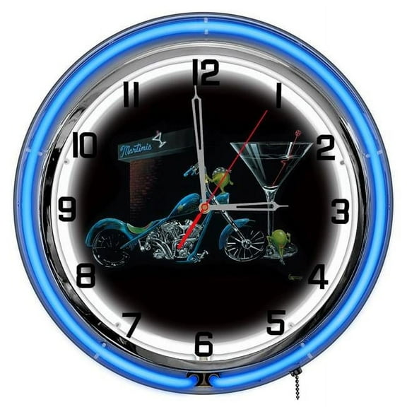 Petro Enterprises GODNC14-09 Custom Martini 14 in. Neon Clock