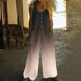 thumbnail image 2 of Bixock Women Fall and Winter Clothes,Women Casual Pants,Women's Printed Fall Round-neck Button-pocket Sleeveless Casual Jumpsuit, 2 of 5