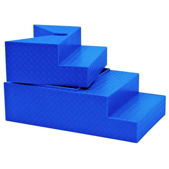 Deluxe Blue Breakable Ring Stairs For WWE & AEW Wrestling Action Figure Rings