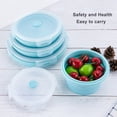 thumbnail image 1 of YAOMOBB Airtight Lunch Container Round Silicone Lunch Box Microwave Safe Foldable Sealed Lid Portable Bento Food Container for Kitchen, 1 of 7