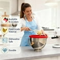 thumbnail image 2 of Silicone Mixer Bowl Insert 5Qt, Kitchen Silicone Bowl Liner - Reusable Silicone Liners for Kitchen Mixer, Kitchen Mixer - Essential Kitchen Mixer Accessories (Red+White+Black), 2 of 10