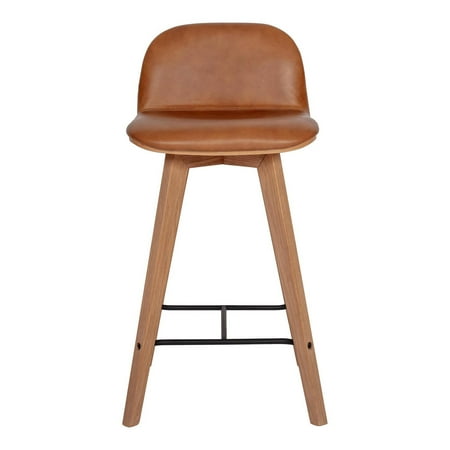 Moe's Home Collection Napoli Leather Counter Stool