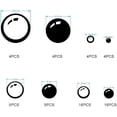 thumbnail image 4 of Bubbles Wall Decals 3D Silver Mirror Wall Stickers Set Removable Acrylic Smiling Face Wall Decals Plastic & Murals, 4 of 4