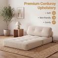 thumbnail image 6 of Giantex Convertible Folding Sofa Bed, Fold Out Sleeper Chair, Floor Sofa for Bedroom, Beige, 6 of 9