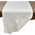 thumbnail image 2 of Fennco Styles Matilda Collection Classic Embroidered Stonewashed Pure Linen 16 x 72 Inch Table Runner â€“ Ivory Table Runner forBanquets, Wedding, Special Events and Home D?cor, 2 of 4