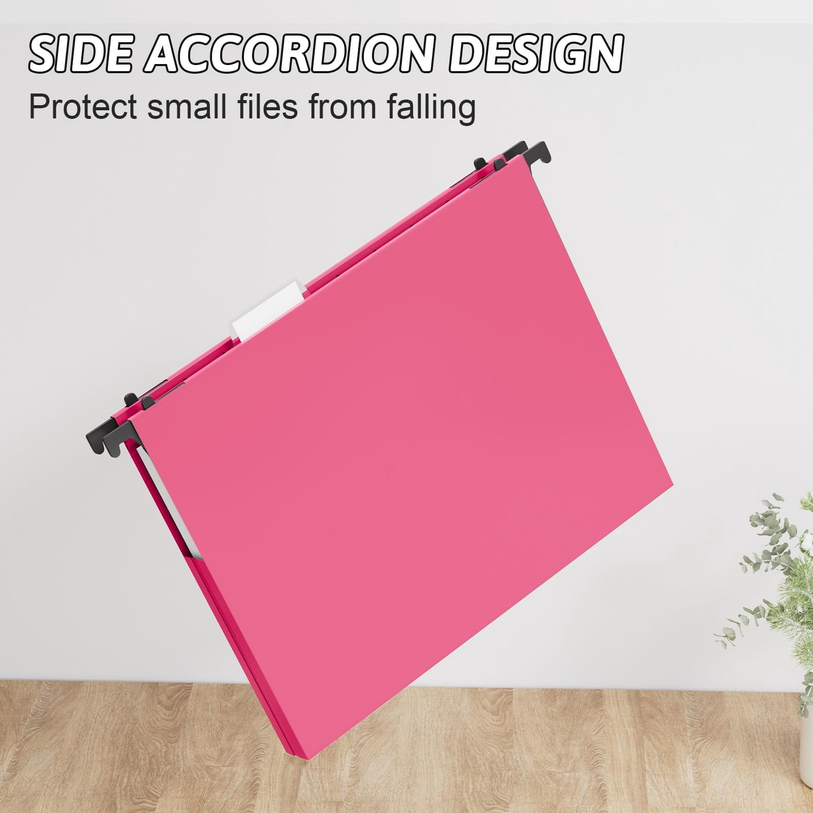 Plastic Hanging File Folders 1 Inch Expansion Letter Size 12 Pack Reinforced Heavy Duty Hang Folder With Tabs Colored Expandable Files Side Cabinet For Bulky