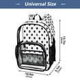 thumbnail image 3 of Iauyy Clear Backpack Heavy Duty PVC Transparent Backpack for College Workplace, Minimalist Black and White Dots, 3 of 8