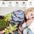thumbnail image 3 of Fenyluxe Succulents Garden Flowers Print Throw Blanket Lightweight Soft Blanket for Bed Sofa Living Room Decor All Seasons Comfort 60x80in, 3 of 6