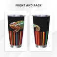 thumbnail image 3 of Fotbe Chameleon Panther On Colored Pencils Pattern 20 oz Tumbler Stainless Steel Vacuum Insulated Coffee Ice Cup Double Wall Travel Flask Leak-proof Coffee Cup-Straw Three-piece Set, 3 of 8