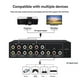 thumbnail image 4 of 4-Way AV Audio Splitter 1 in 4 Out Composite RCA AV Splitter 1X4 Video Audio Splitter Distributor fo, 4 of 5