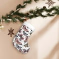 thumbnail image 7 of Daiia Vintage Butterflies Print Christmas Stocking，18"Large Knitted Xmas Stocking for Kids, Family Stocking for Fireplace Christmas Holiday Party Decoration, 7 of 7