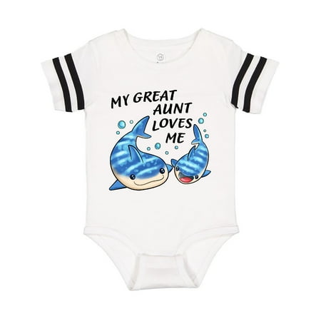 

Inktastic My Great Aunt Loves Me- whale shark Gift Baby Boy or Baby Girl Bodysuit