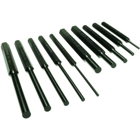 Mayhew Tools 61511 Pin Punch Set 10 Piece, 1/8