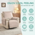 thumbnail image 4 of TOPCHANCES Recliner Chair Cover, Small Recliner Slipcover for Dogs Seat Width to 23 Inch, Cooling Ice Silk Amrchair Protector Covers, Light Brown, 4 of 12