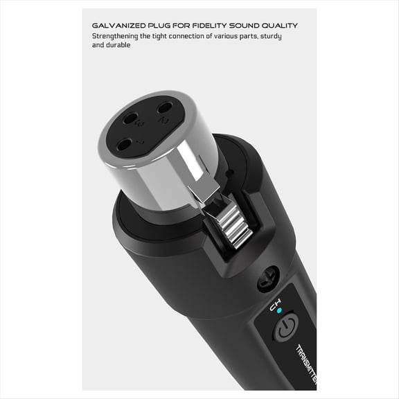 New Wireless Microphone UHF XLR Transmitter and Receiver for Dynamic Microphones Audio Mixers PA Systems