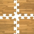 thumbnail image 2 of Clevr  100 Sq. Ft 3/8 Inch Thick Interlocking Foam Mats Flooring, Light Wood Oak, 2 of 6