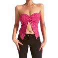 thumbnail image 1 of Top Rosa Sin Mangas Camiseta sin mangas suave y cómoda con ombligo abierto, poliéster, ajuste delgado para fiesta (Rose Red S) Ygjytge para Mujer Rosa roja T XL, 1 of 9
