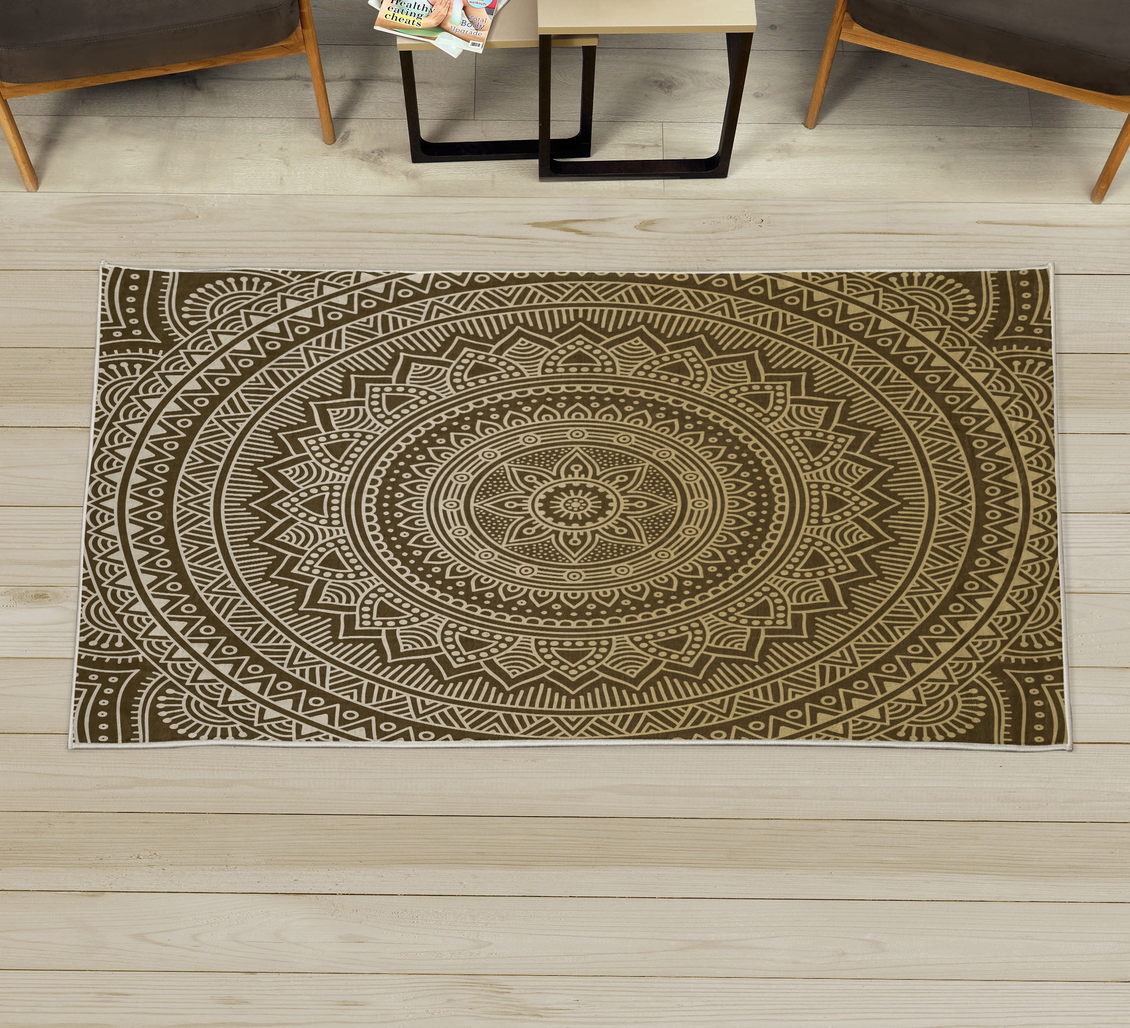Mandala Rug Design Mandala Decorative Rug, Abstract Floral Design with Themes Native South ...