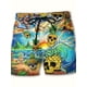 thumbnail image 4 of Pantalones cortos de tabla para hombre, pantalones cortos de baño, bañadores, bañadores con cordón, estampados gráficos, hongos, secado rápido, pantalones cortos, hawaianos, informales, microelásticos, 4 of 4