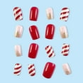 thumbnail image 2 of Christmas Decoration Fofosbeauty False Nails, Coffin Press on Nails Tips Design, Powder Snowflake Gold, 2 of 7