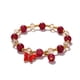 thumbnail image 1 of Xiao Hua Pulsera de mariposa de imitación de jade con forma de palomitas de maíz y cristal de mariposa para mujer, estilo chino, regalo para esposa, abuela, madre e hija, color rojo., 1 of 5