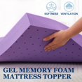 thumbnail image 5 of BDEUS 3.9 inch Memory Foam Mattress Topper Pad Foam Beds Topper Queen Size Lavender, 5 of 10