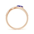 thumbnail image 2 of Angara Natural 0.35 Ct. Tanzanite with Diamond Solitaire Ring in 14K Rose Gold for Women (Ring Size: 12), 2 of 9