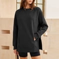 thumbnail image 4 of Enjoytime Womens Sweatshirt Crew Neck Side Split Pullover Tops Fall Winter Casual Plus Size Long Sleeve Sweatshirts, 4 of 8